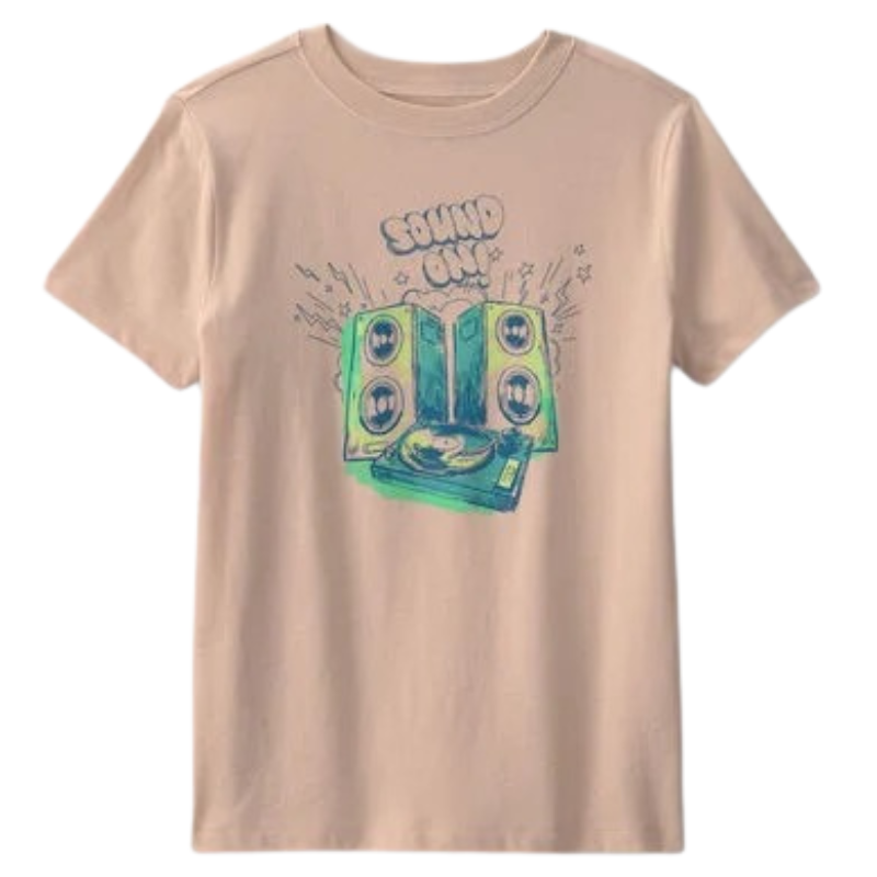 Camiseta con estampado musical para niño