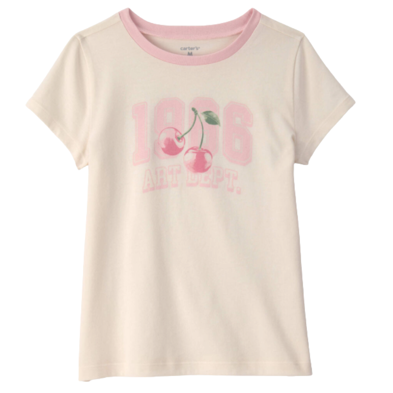Blusa con diseño de cerezas para niña