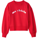 Abrigo pullover rojo “Ma Chérie” para niña