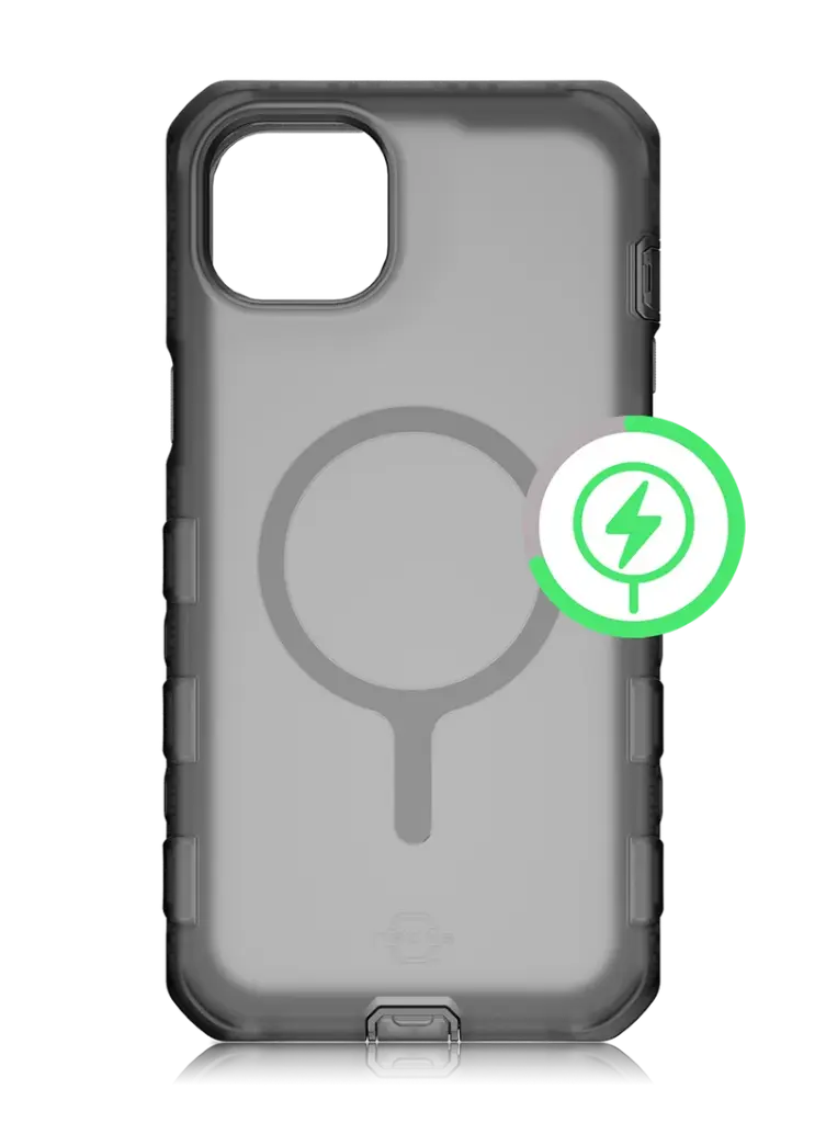 Estuche Itskins Vault_R // Frost iPhone 14/iPhone 13 Gris/Negro AP4N-VAMFR-GYBK