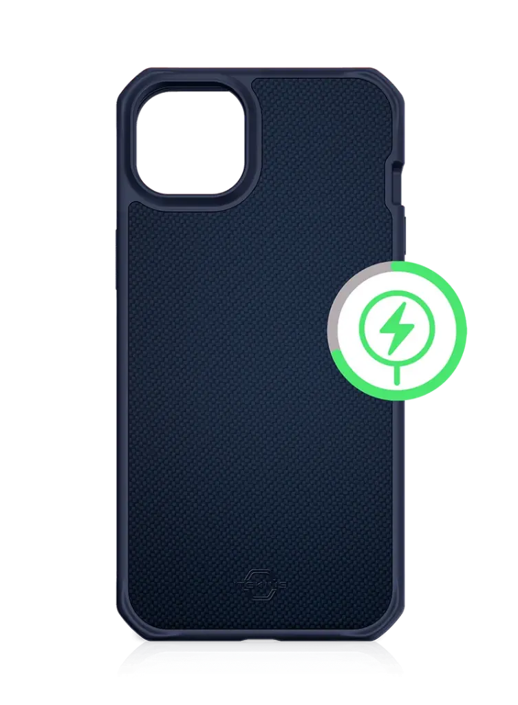Estuche Itskins Ballistic_R // Nylon iPhone 14/iPhone 13 Azul Oscuro AP4N-HMABA-DABL