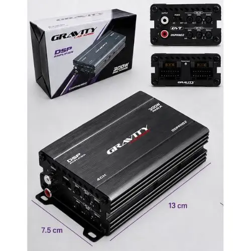 Amplificador Gravity DSP 300W Andriod Negro ACGVT-DSPAND2