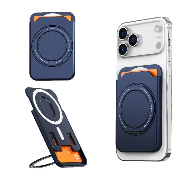 Tarjetero Magsafe Exoticase Soporte de Anillo Azul