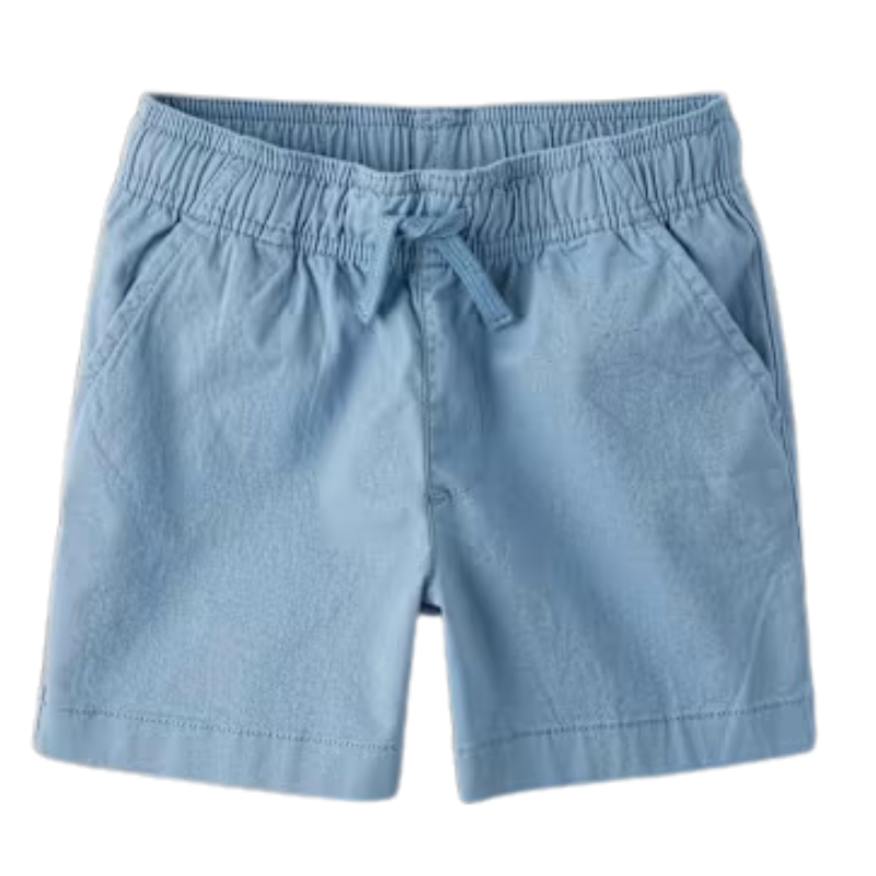 Short celeste con cintura elástica para niño