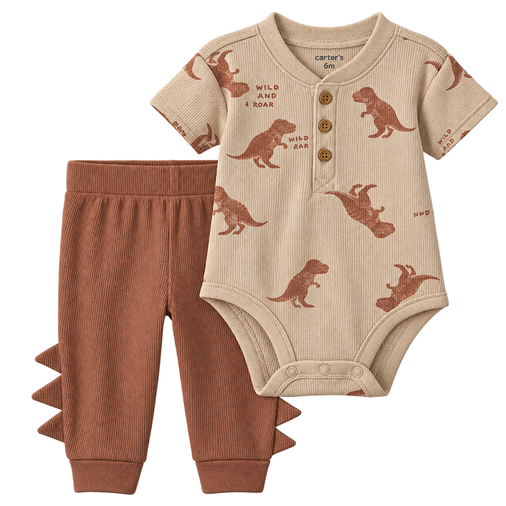 Conjunto de dinosaurios con pantalón para bebito