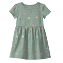 Vestido verde con mariposas para niña