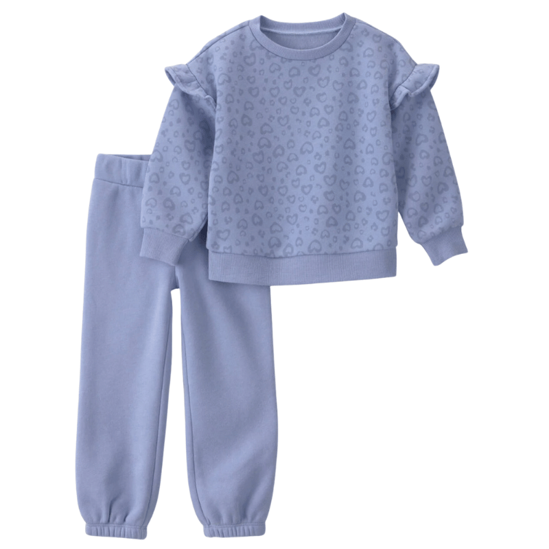 Conjunto pullover y pantalón para niña de animal print