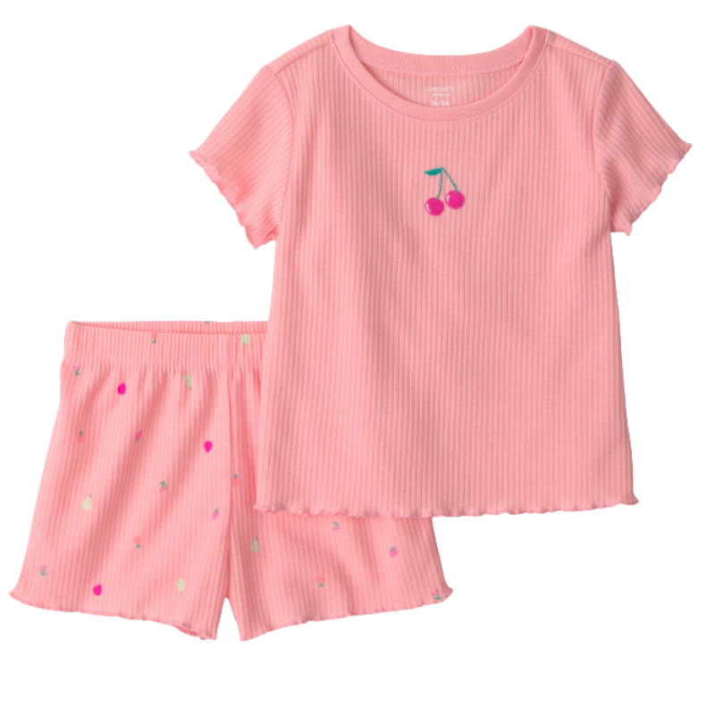Pijama 2 piezas de cerezas para niña