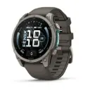 SmartWatch Garmin Fenix 9 47mm Titanium with Pebble Gray Silicone Band 010-04762-00