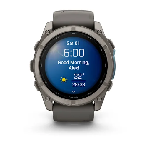 SmartWatch Garmin Fenix 9 51mm Titanium with Pebble Gray Silicone Band 010-04763-00