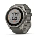 SmartWatch Garmin Fenix 9 Pro Solar 51mm Titanium with Pebble Gray/Silver Gray Silicone Band 010-04339-05