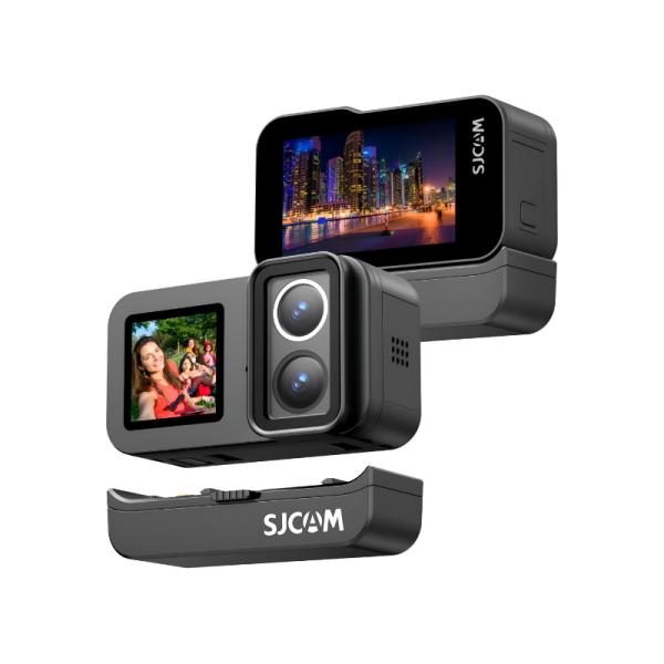 Cámara de acción SJCAM SJ20 4K doble lente, combo con mango de carga
