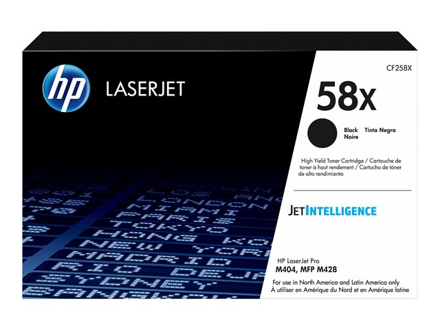 Cartucho de Tóner HP Laserjet 58X Pro/Enterprise M404/M406/MFP M428/MFP M430 Negro CF258-00905