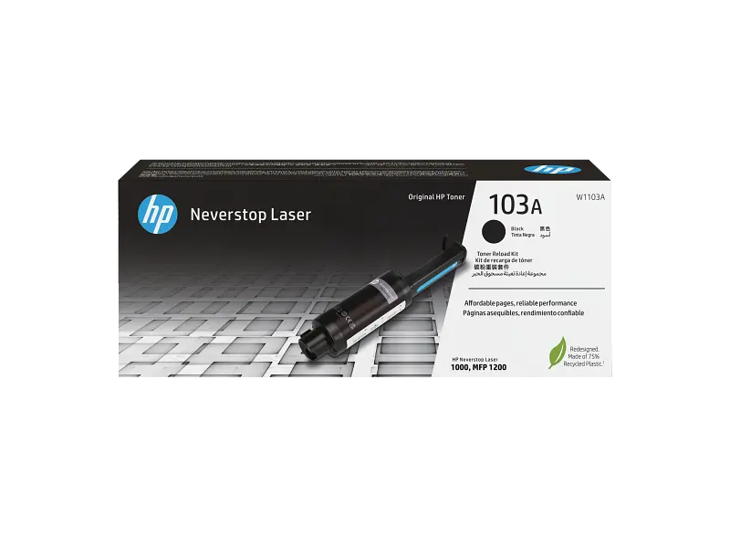 Kit Recarga De Toner HP Neverstop Laser 103A 1000/MFP 1200 Negro W1103-00013