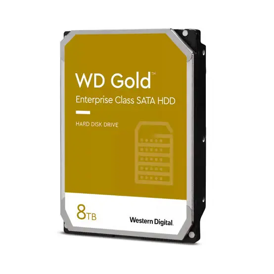 Disco Duro Interno Empresarial Western Digital WD Gold 8TB Sata HDD 3.5″ SATA WD8004FRYZ-01VAEB0