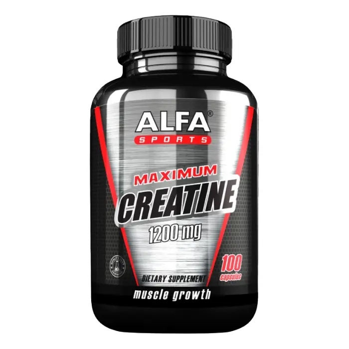 Suplemento Deportivo Alfa Sports Maximum Creatine 1200mg 100 Cápsulas 18SN-A