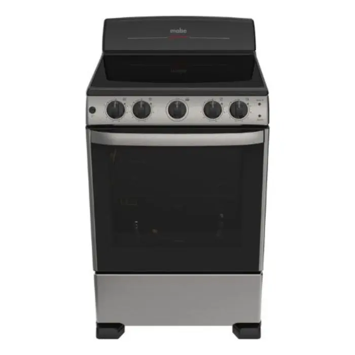 Cocina Eléctrica Mabe 24″ 4 Quemadores Vitrocerámica Acero Inoxidable EME6063BVX0
