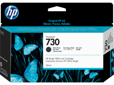 Cartucho de Tinta Negro Mate HP 730 DesignJet 300ml P2V71A