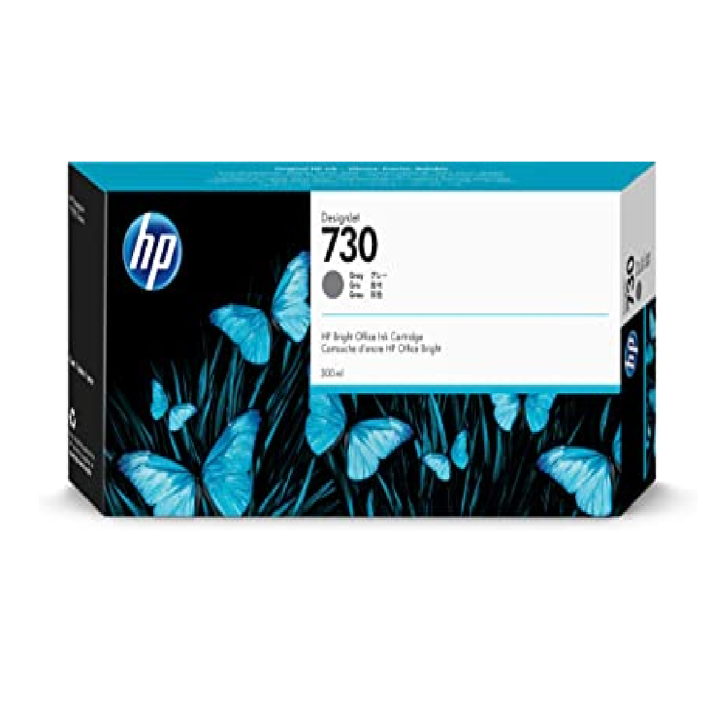 Cartucho de Tinta Gris HP 730 DesignJet 300ml P2V72A