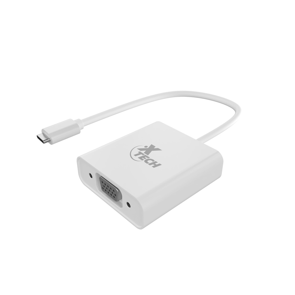 Adaptador XTech USB-C Macho a VGA Hembra Blanco XTC-551