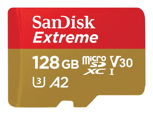 SanDisk Extreme - Tarjeta de memoria flash (adaptador microSDXC a SD Incluido) - 128 GB SDSQXAA-128G-GN6AA