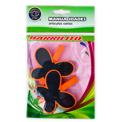 Clip de Madera Barrilito Pizarron mariposa 2 piezas wclp14