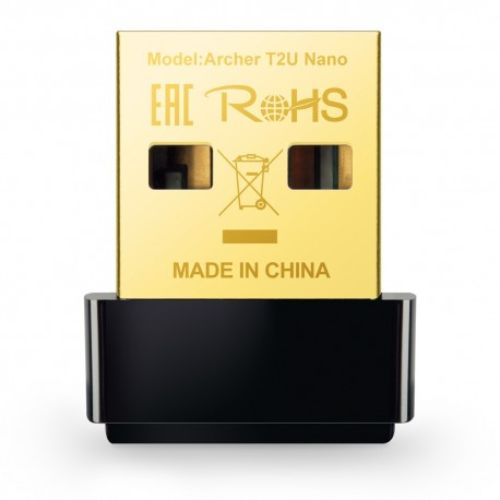 Adaptador TP-Link Inalámbrico Para Wi-Fi USB AC600 Archer T2U Nano