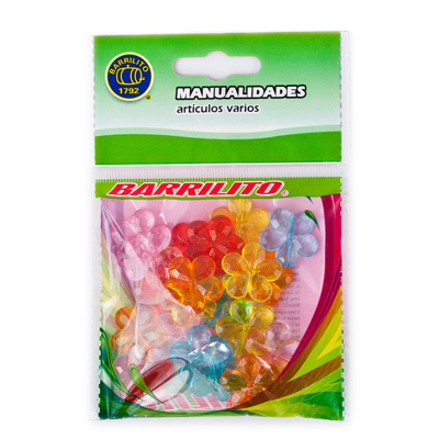 Accesorios Barrilito de Acrílico Flores aa002 20 mm. 20 Piezas