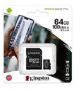 Memoria Micro SD Kingston 64GB Clase 10 SDCS2/64GB