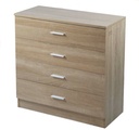 Gabinete Kenneth Cole 4 niveles Roble W72 x H67 x D33 cm KCWD20220511-O