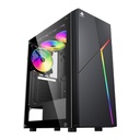 CASE GAMER EAGLE WARRIOR H430 CG15AARA001C VIDRIO TEMPERADO USB 2.0 X 2+ HD AUDIO +ABS+ 3FAN ARGB