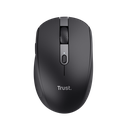 Trust mouse inalambrico recargable color negro silencioso - 24819