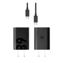 Adaptador de Corriente Motorola con cable USB-C a USB-C 68W Negro
