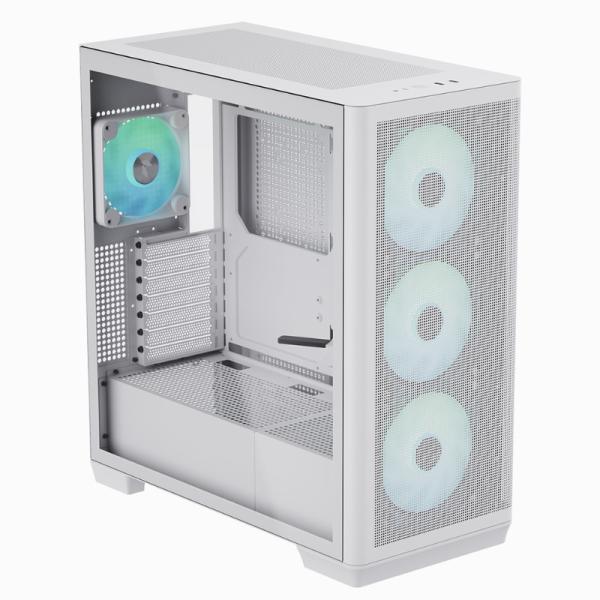 CASE RGB APNX C1-R-WT-V1 TORRE MEDIA ACERO 3 ABANICOS FRONTALES Y 1 ABANICO TRASERO APCM-CR01243.21
