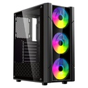 CASE EAGLE WARRIOR CG13ALRA001C TORRE MEDIA CON 3 ABANICOS PANEL DE VIDRIO LATERAL
