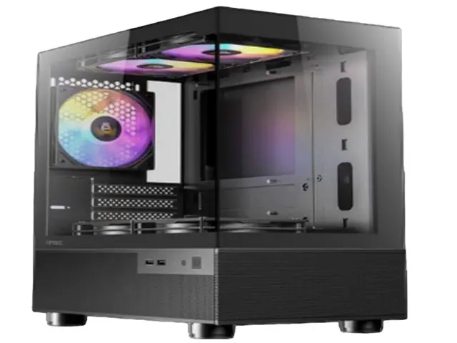 Case Antec - Mini tower - Black - Steel - Micro-ATX / ITX CX200M
