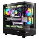 CASE ARGB FORMULA V LINE CRYSTAL Z8 FLOE BLACK MID TOWER VENTILADORES 5 DE 120MM CON VIDRIO LATERAL Y FRONTAL 4711401660828
