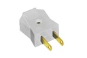 CLAVIJA PLANA 15A 125V . BLANCA