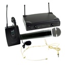 STUDIO Z GW-7011 MICRÓFONO INALÁMBRICO DOBLE MANO Y DIADEMA O SOLAPA UHF GW-7011