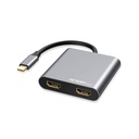 ARGOM ARG-UB-0182 4 EN 1 HUB TIPO C 2XHDMI ARG-UB-0182