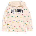 Suéter hoodie Old Navy corazones multicolor niña 🤍🌈