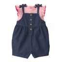 Enterizo con blusa rosada para bebé niña
