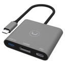 HUB UNNO TEKNO HB1011GY 4 PUERTOS USB 3.0 5 GBPS