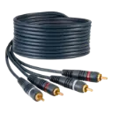 Cable RCA Steren Audio/Video 1.8mts Dorado/Negro 254-215