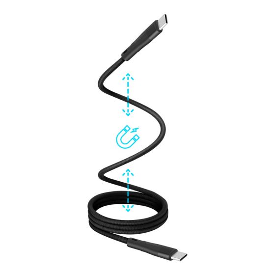 CABLE Steren MAGNETICO USB C A C 1M TIPO CORDON USB-MG11