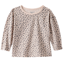 Blusa de manga larga con estampado de leopardo para bebita