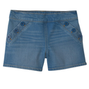 Short de mezclilla con bolsillos y botones decorativos para niña