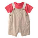 Conjunto de camiseta y overol corto para bebito