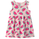 Vestido de sandías rosado para niña