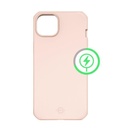 Funda ITSKINS Hybrid R Silk para iPhone 14 / 13, compatible MagSafe, Rosado claro